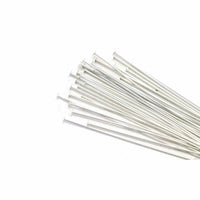 Beadsmith Headpins 2 inch Silver Plated, 24 Gauge