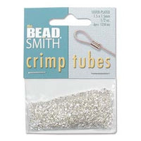 Silver Plated 1.5mm Crimp Tubes by Beadsmith (800pcs)