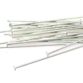 Beadsmith Headpins 2 inch Silver Plated, 24 Gauge
