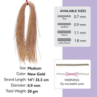 Beadsmith New Gold Plated Medium French Wire (1pc)